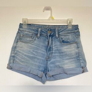 American Eagle Light Wash Mini Shorts